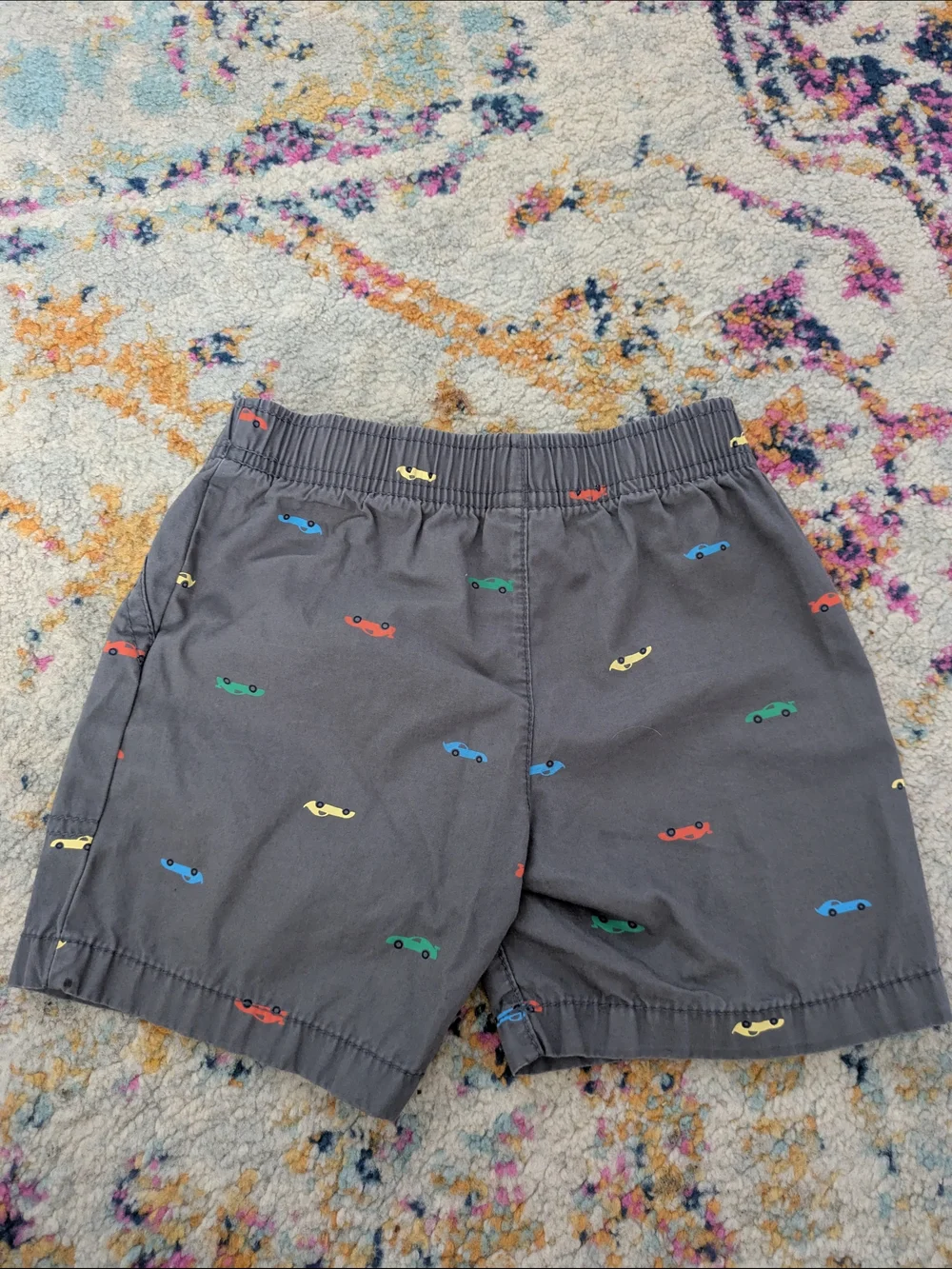 Carter's Gray Shorts with Colorful Cars